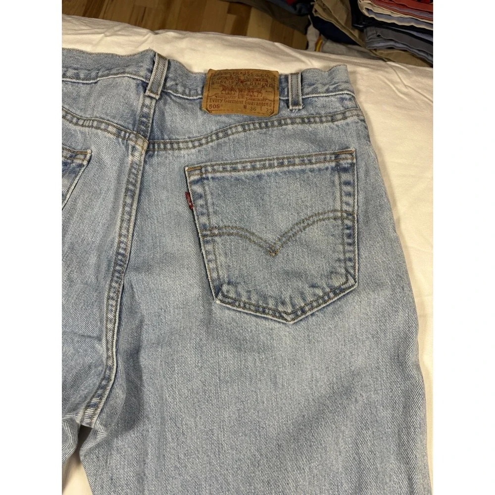 Vintage Levis 505 Jeans Men's 36x32 Denim Straight Leg Made USA 11/1990